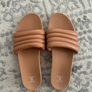 Shade & Shore Kendra Slide Sandals - Brown, Size 9